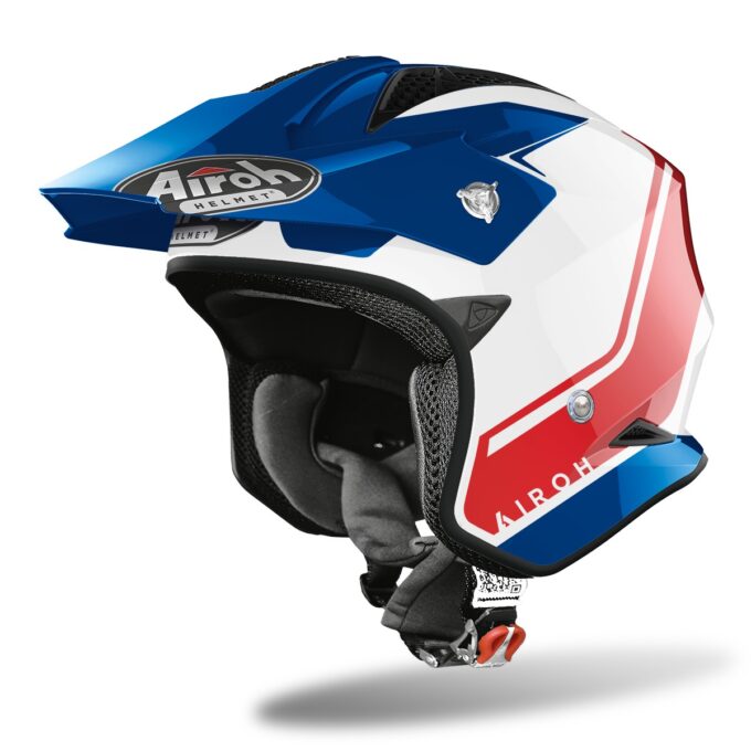 AIROH TRR-S Keen lesklá modrá/červená 2022 XS (53-54)
