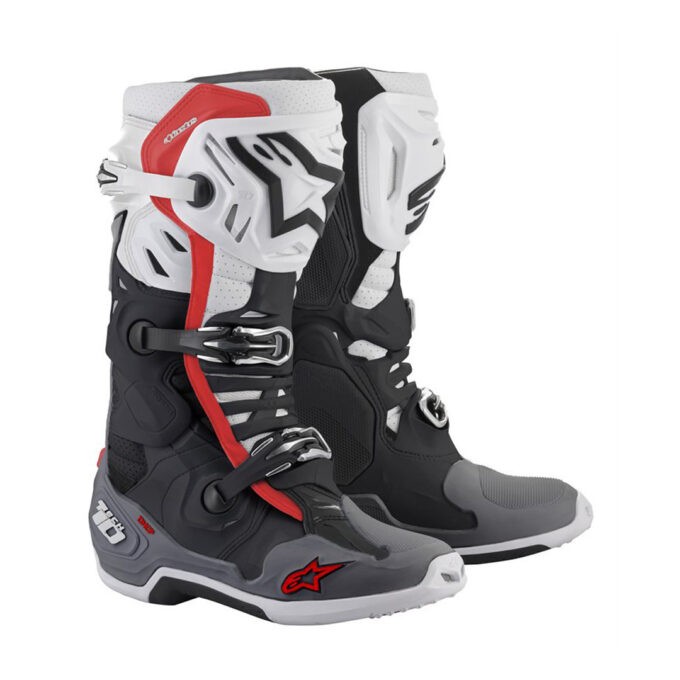 Alpinestars Tech 10 Supervented 2022 čierna/biela/šedá/červená - 40