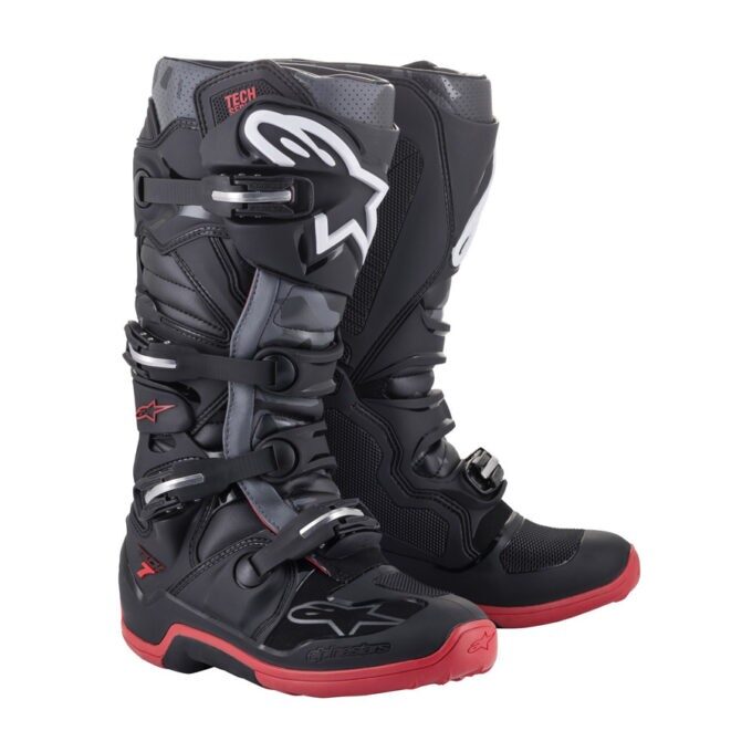 Alpinestars Tech 7 černá/šedá/červená 2022 čierna/šedá/červená - 38