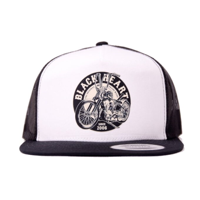 BLACK HEART Chopper Trucker biela