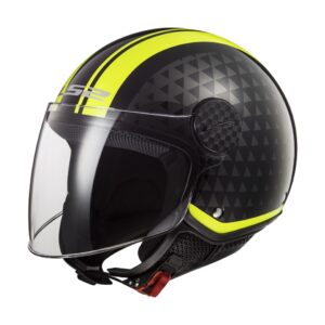 LS2 OF558 Sphere Lux Crush Black H-V Yellow - XS (53-54)