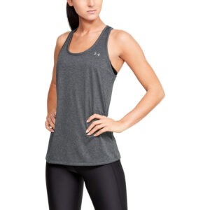 Under Armour Tech Tank - Solid Carbon Heather - XS