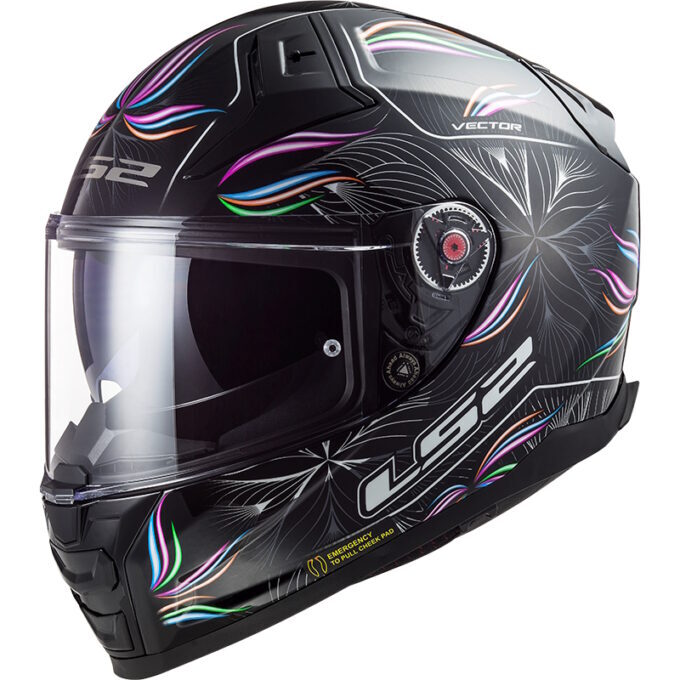 LS2 FF811 Vector II Tropical Black White XS (53-54)