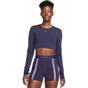 NIKE W Np Df Dám. tričko Crop Ls Femme